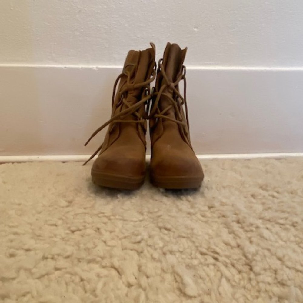 Sorel Leather Wedge Rain Boots